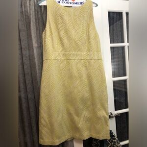 ANN TAYLOR Green Leaves Ivy Floral Brocade Jacquard Tapestry Maxi Dress Sz.6